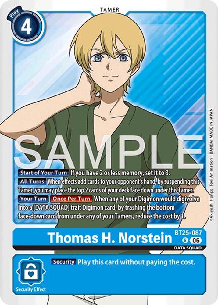 Thomas H. Norstein (BT25-087) Rare - Digimon Dual Revolution