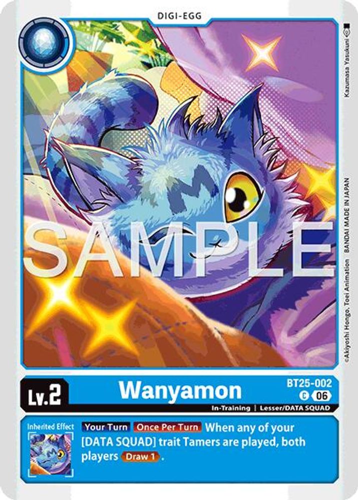 PLAYSET (4) 4x Wanyamon (BT25-002) Common - Digimon Dual Revolution