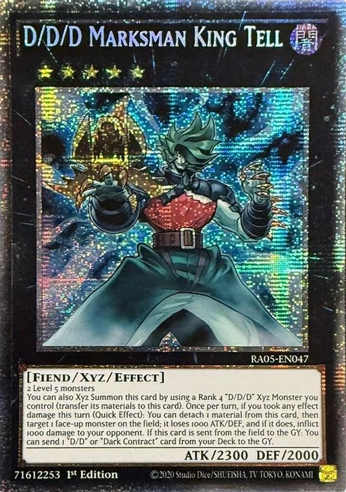 [STARLIGHT RARE] D/D/D Marksman King Tell - (RA05-EN047) - 1st Edition
