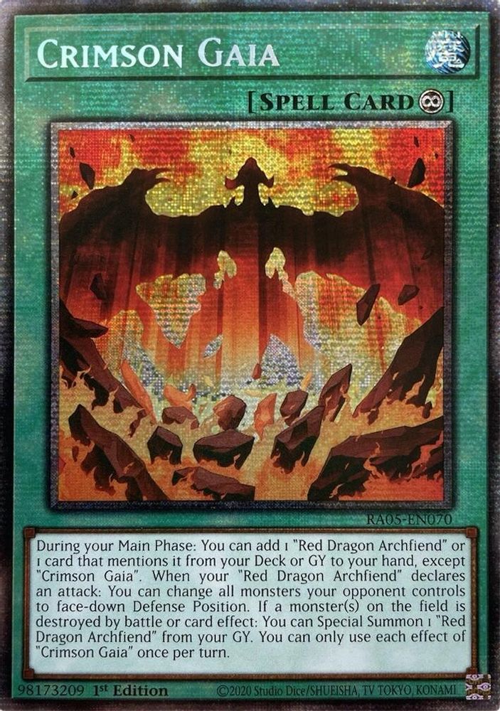 [STARLIGHT RARE] Crimson Gaia - (RA05-EN070) - 1st Edition