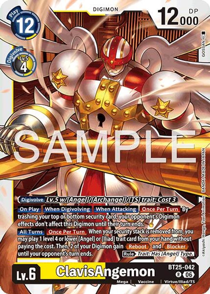 ClavisAngemon (BT25-042) Rare - Digimon Dual Revolution