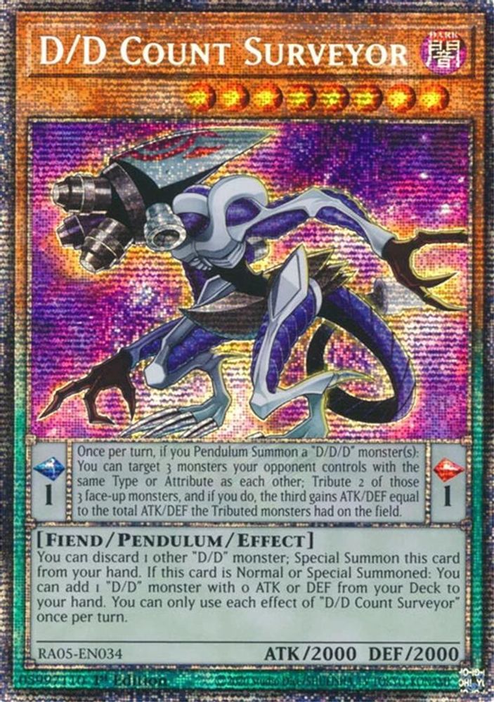 [STARLIGHT RARE] D/D Count Surveyor - (RA05-EN034) - 1st Edition