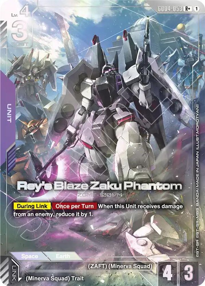 [ALTERNATE ART] Rey's Blaze Zaku Phantom (R+) (GD04-053) - Gundam Phantom Aria