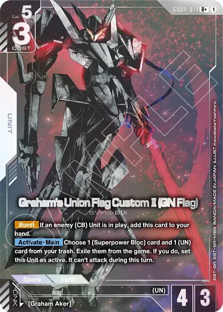 [ALTERNATE ART] Graham's Union Flag Custom II (GN Flag) (R+) (GD04-071) - Gundam Phantom Aria