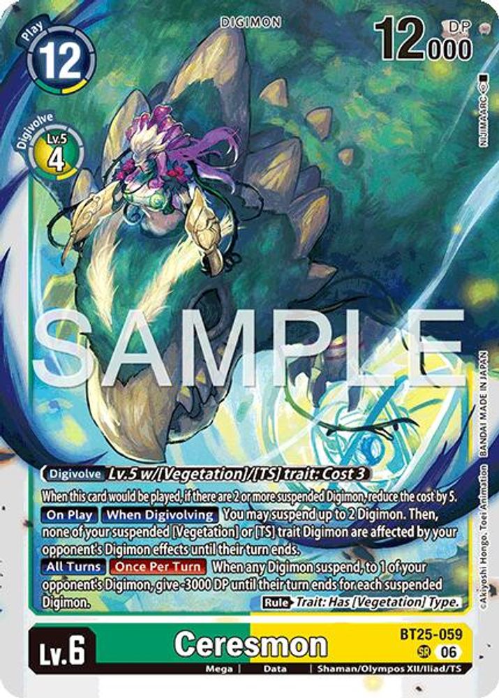 Ceresmon (BT25-059) Super Rare - Digimon Dual Revolution
