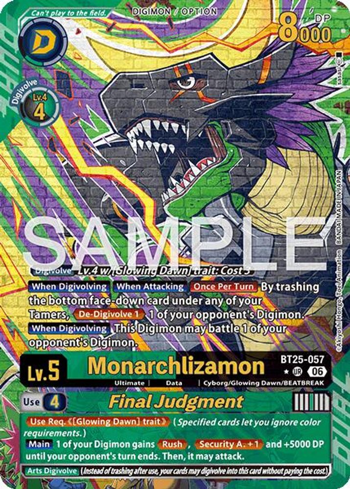 [ALTERNATE ART] Monarchlizamon // Final Judgement (Alternate Art) (BT25-057) Ultra Rare - Digimon Dual Revolution