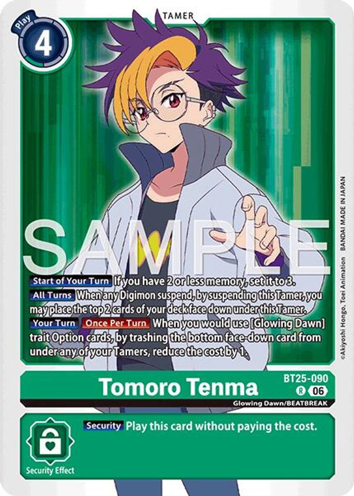 Tomoro Tenma (BT25-090) Rare - Digimon Dual Revolution