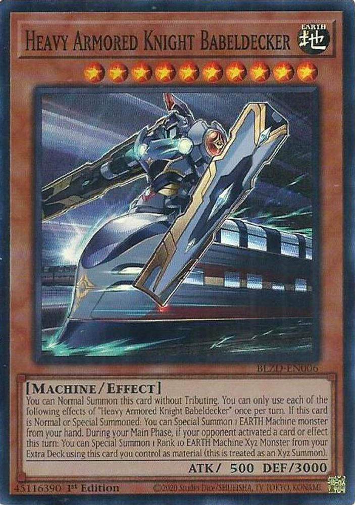 Heavy Armored Knight Babeldecker - (BLZD-EN006) - Super Rare 1st Edition
