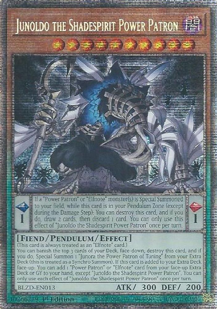 [STARLIGHT RARE] Junoldo the Shadespirit Power Patron - (BLZD-EN013) - Starlight Rare 1st Edition