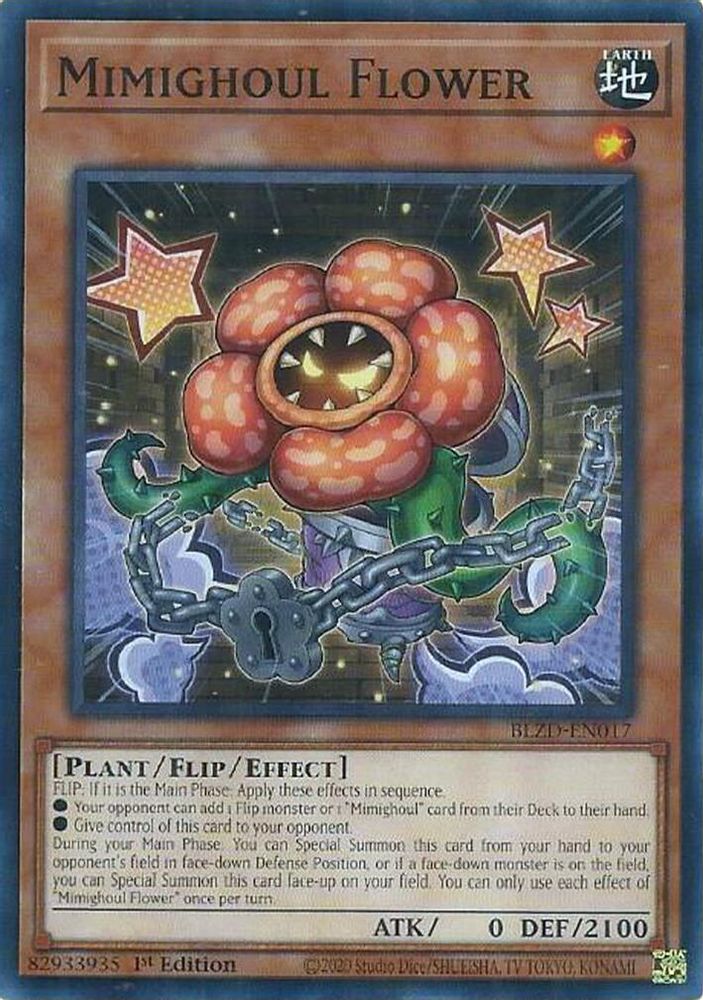 PLAYSET (3) 3x Mimighoul Flower - (BLZD-EN017) - Common 1st Edition