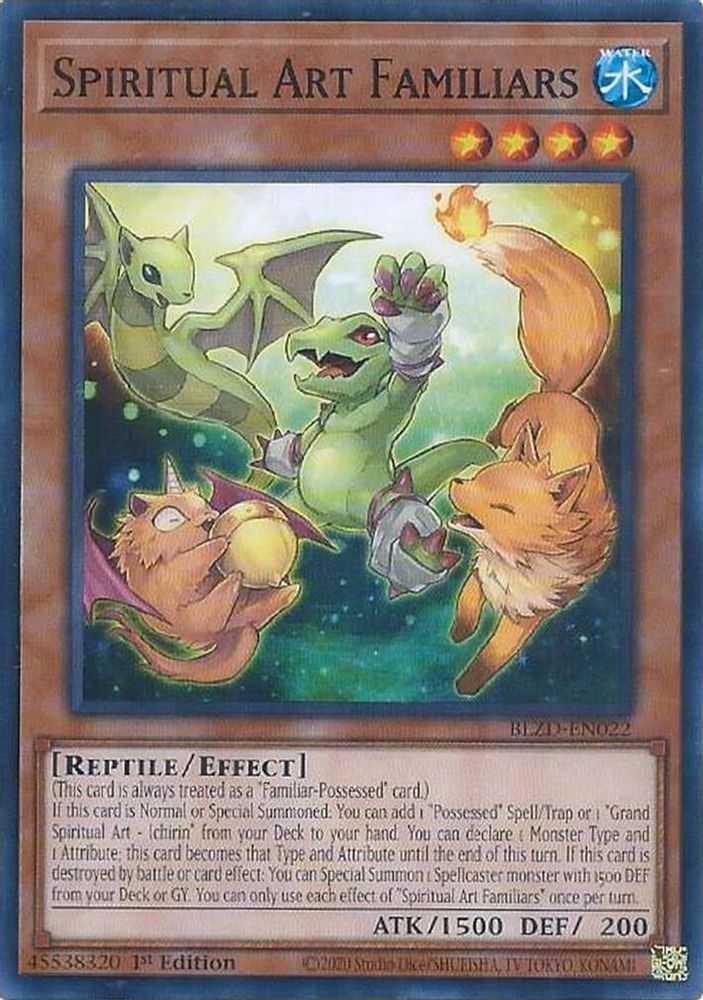 PLAYSET (3) 3x Spiritual Art Familiars - (BLZD-EN022) - Common 1st Edition