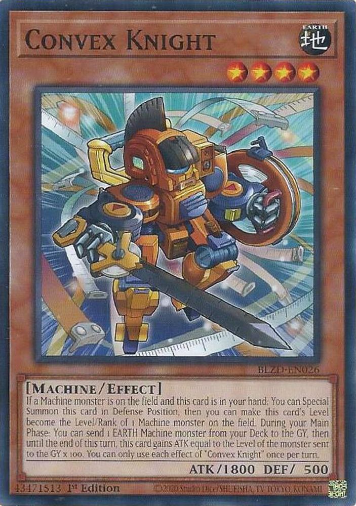 PLAYSET (3) 3x Convex Knight - (BLZD-EN026) - Common 1st Edition
