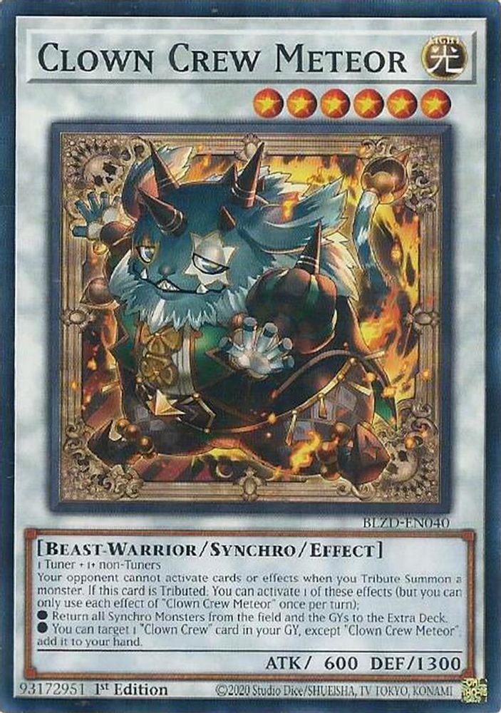 PLAYSET (3) 3x Clown Crew Meteor - (BLZD-EN040) - Common 1st Edition