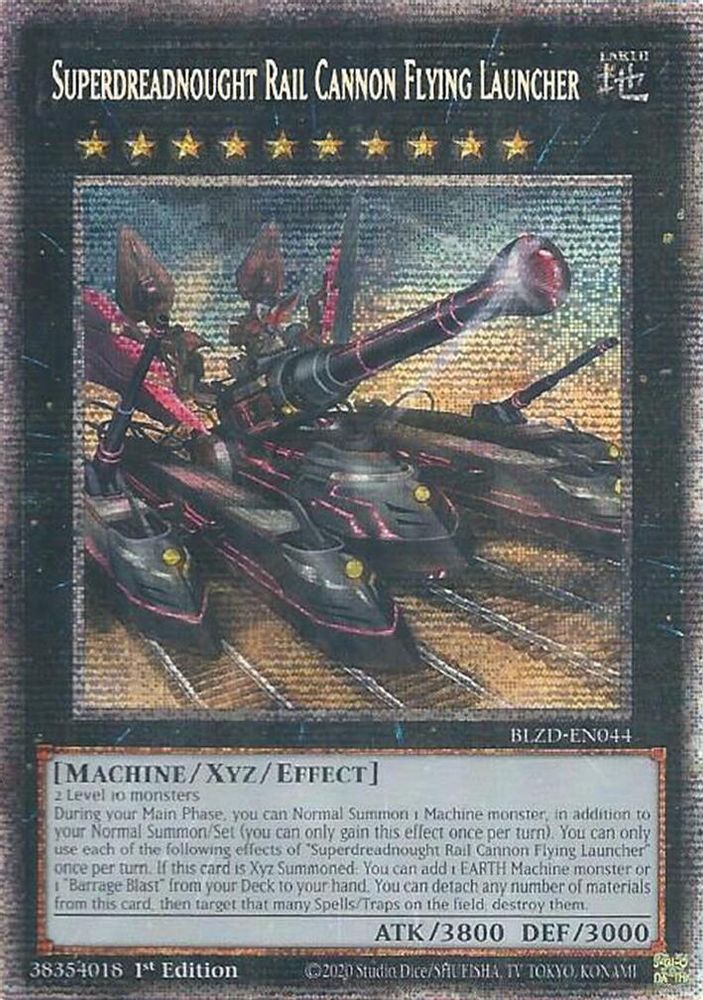 [STARLIGHT RARE] Superdreadnought Rail Cannon Flying Launcher - (BLZD-EN044) - Starlight Rare 1st Edition