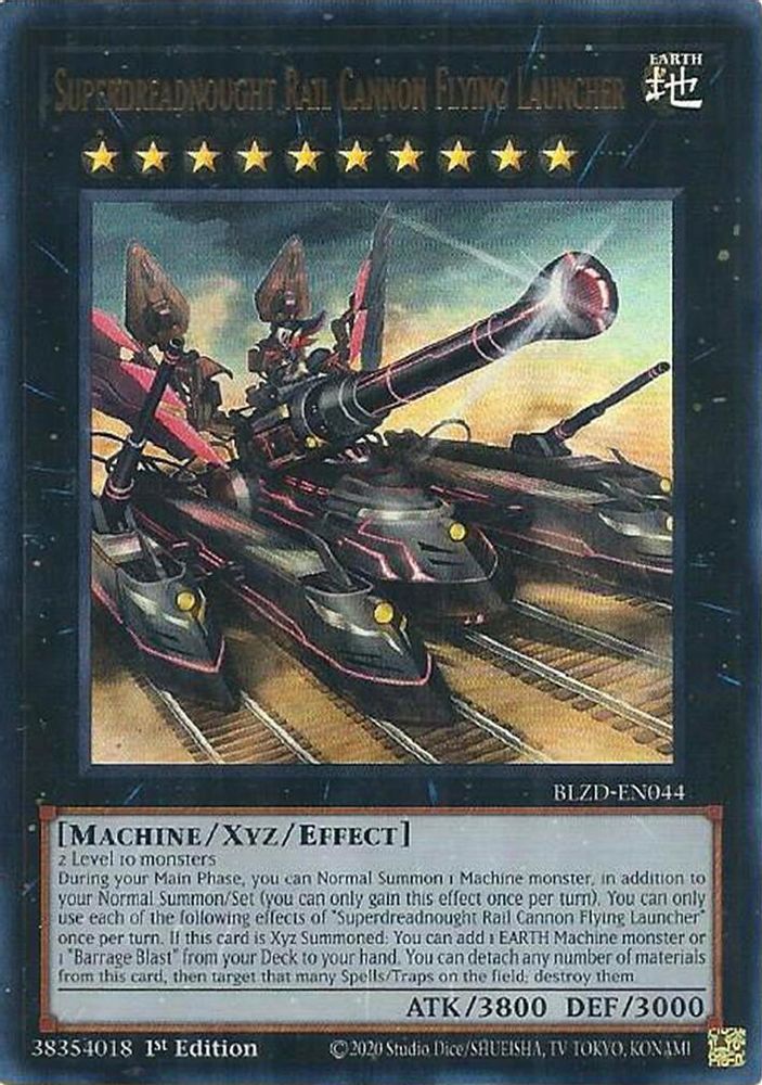 Superdreadnought Rail Cannon Flying Launcher - (BLZD-EN044) - Ultra Rare 1st Edition