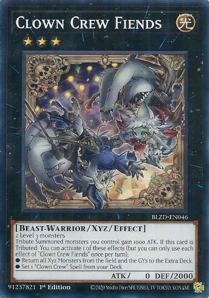 PLAYSET (3) 3x Clown Crew Fiends - (BLZD-EN046) - Common 1st Edition