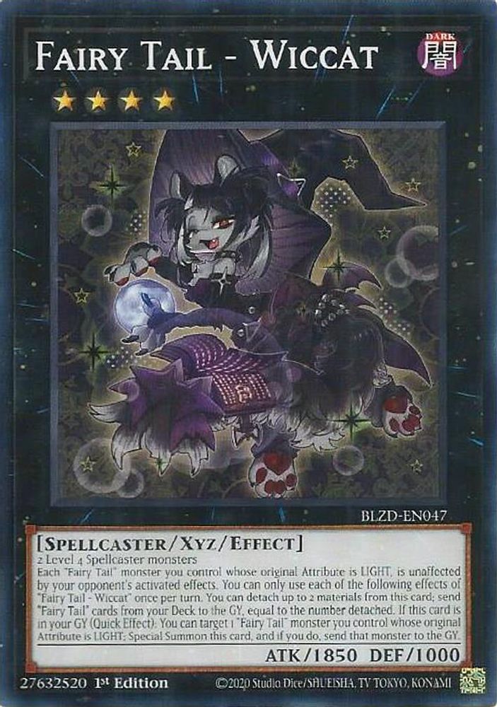 PLAYSET (3) 3x Fairy Tail - Wiccat - (BLZD-EN047) - Common Edition