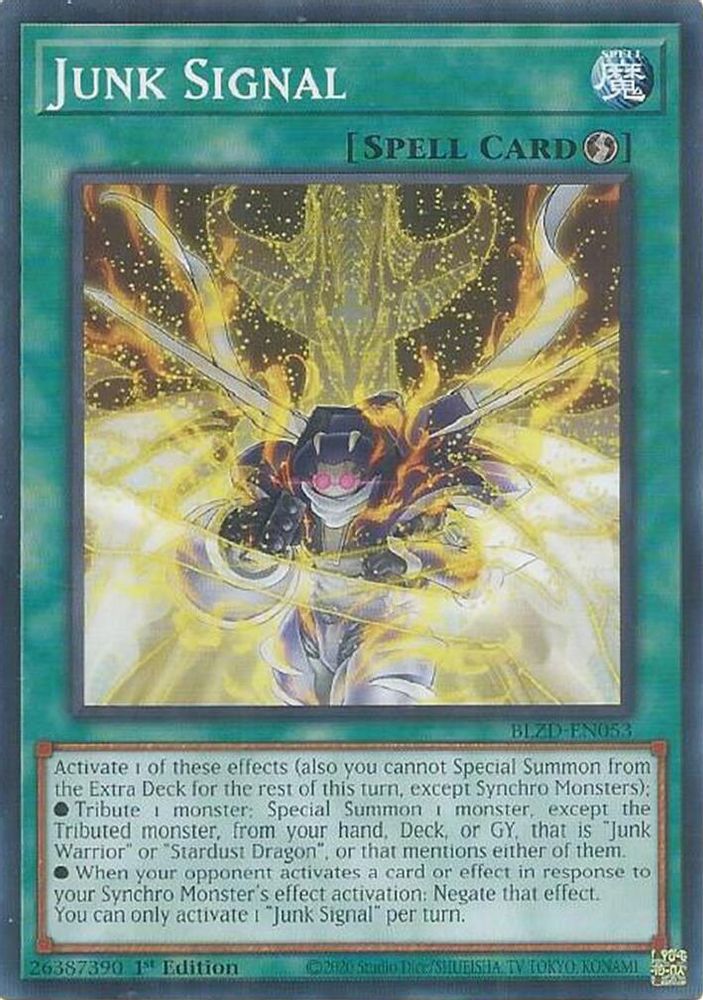 PLAYSET (3) 3x Junk Signal - (BLZD-EN053) - Common 1st Edition