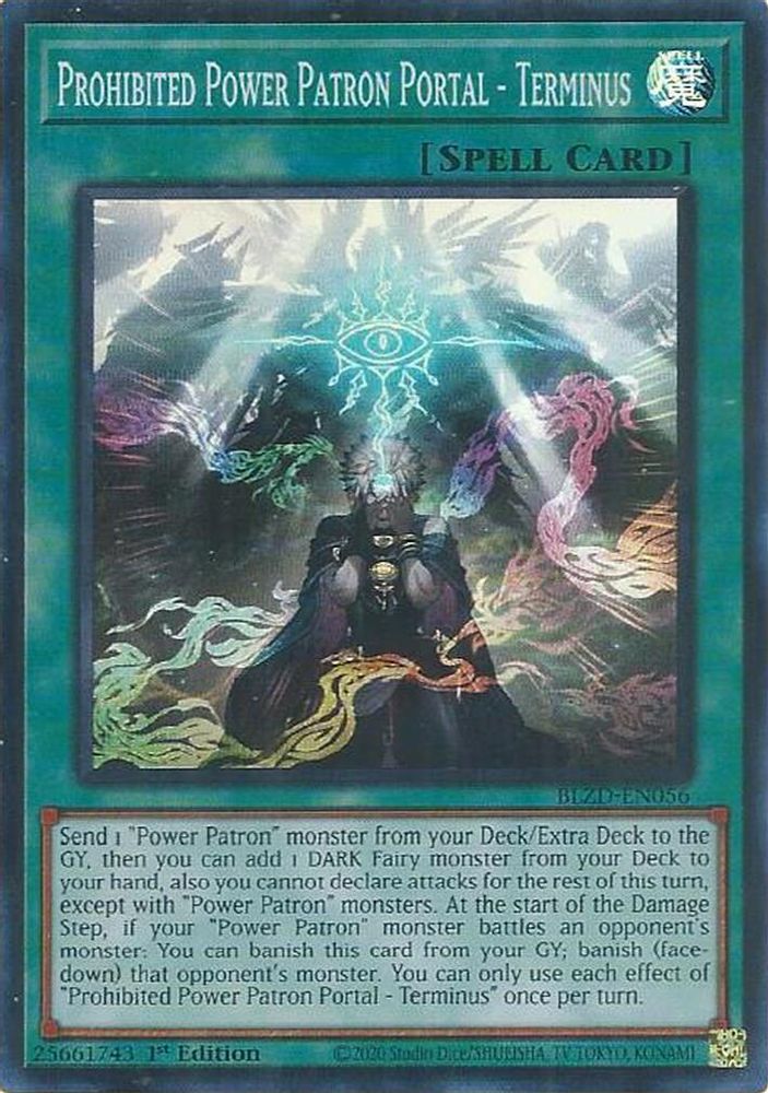 Prohibited Power Patron Portal - Terminus - (BLZD-EN056) - Super Rare 1st Edition