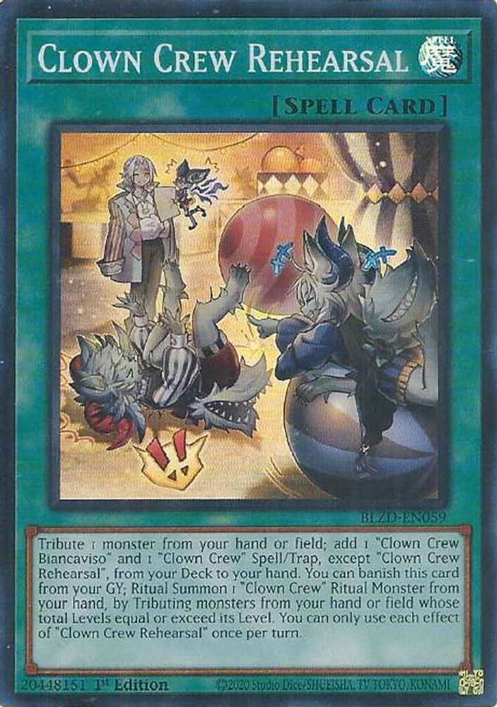 Clown Crew Rehearsal - (BLZD-EN059) - Super Rare 1st Edition