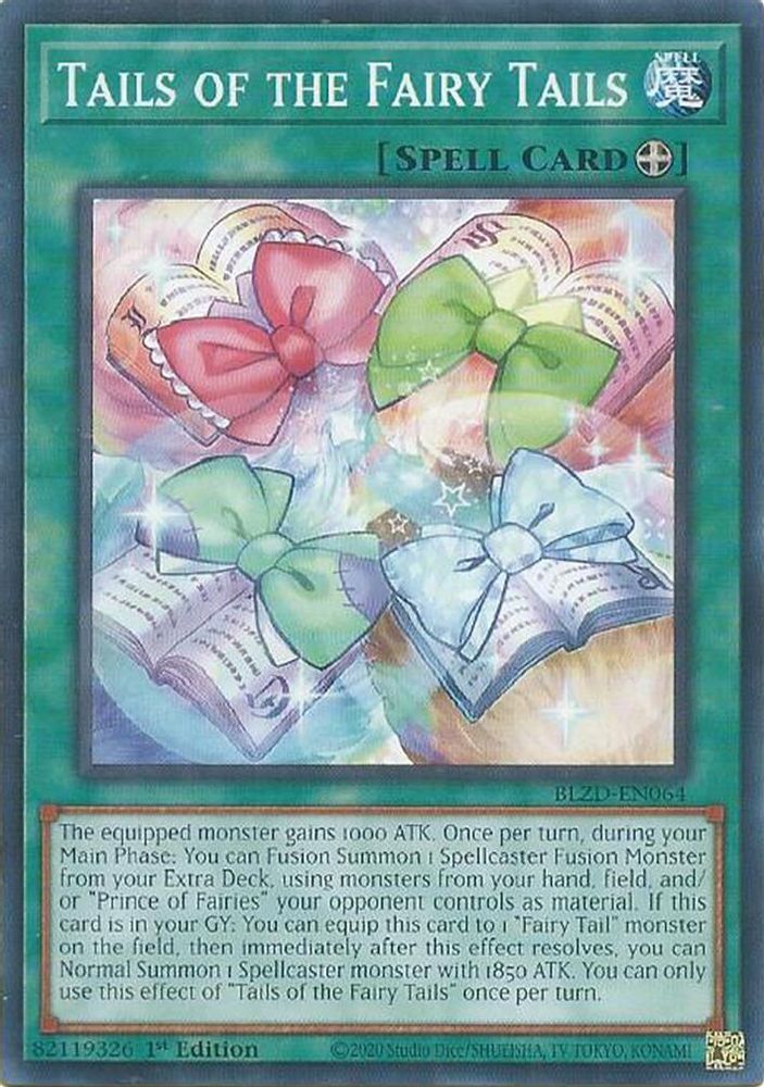 PLAYSET (3) 3x Tails of the Fairy Tails - (BLZD-EN064) - Common 1st Edition