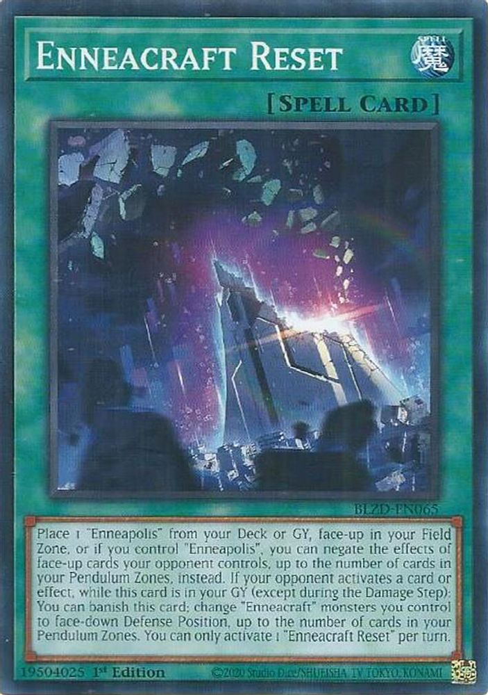 PLAYSET (3) 3x Enneacraft Reset - (BLZD-EN065) - Common  1st Edition