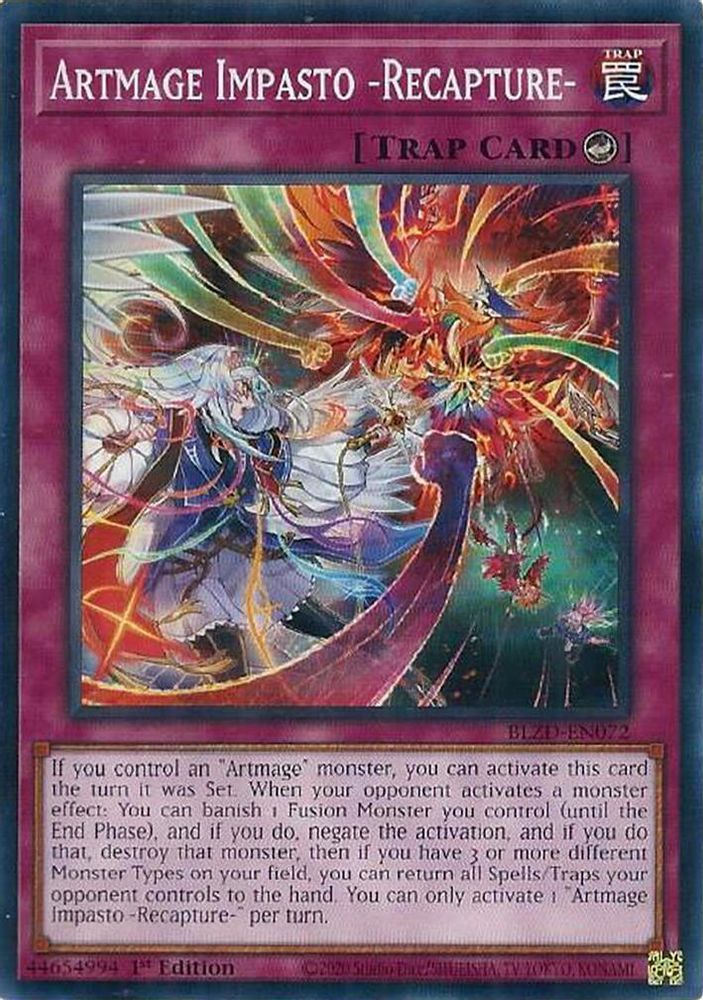 PLAYSET (3) 3x Artmage Impasto -Recapture- - (BLZD-EN072) - Common 1st Edition