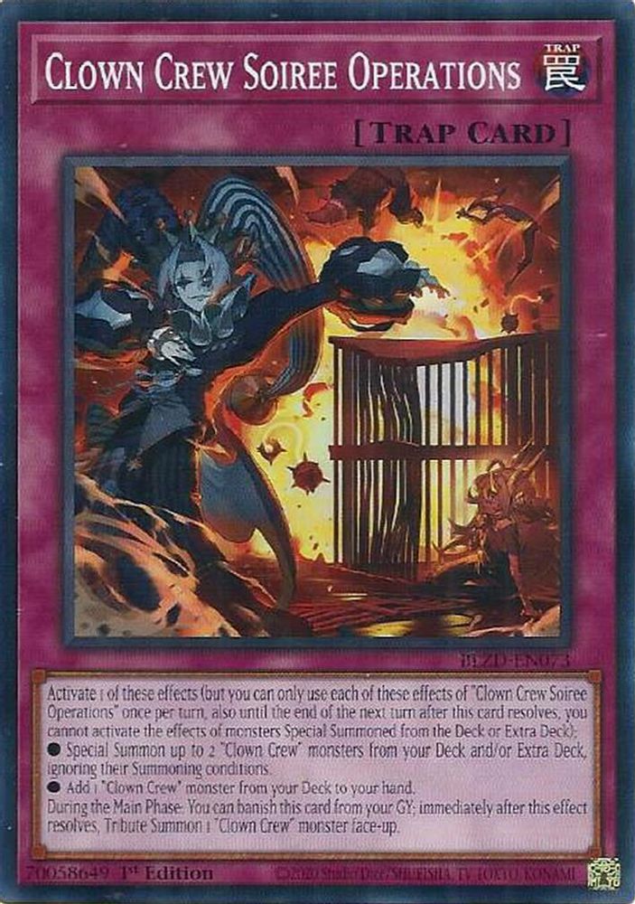 PLAYSET (3) 3x Clown Crew Soiree Operations - (BLZD-EN073) - Common 1st Edition