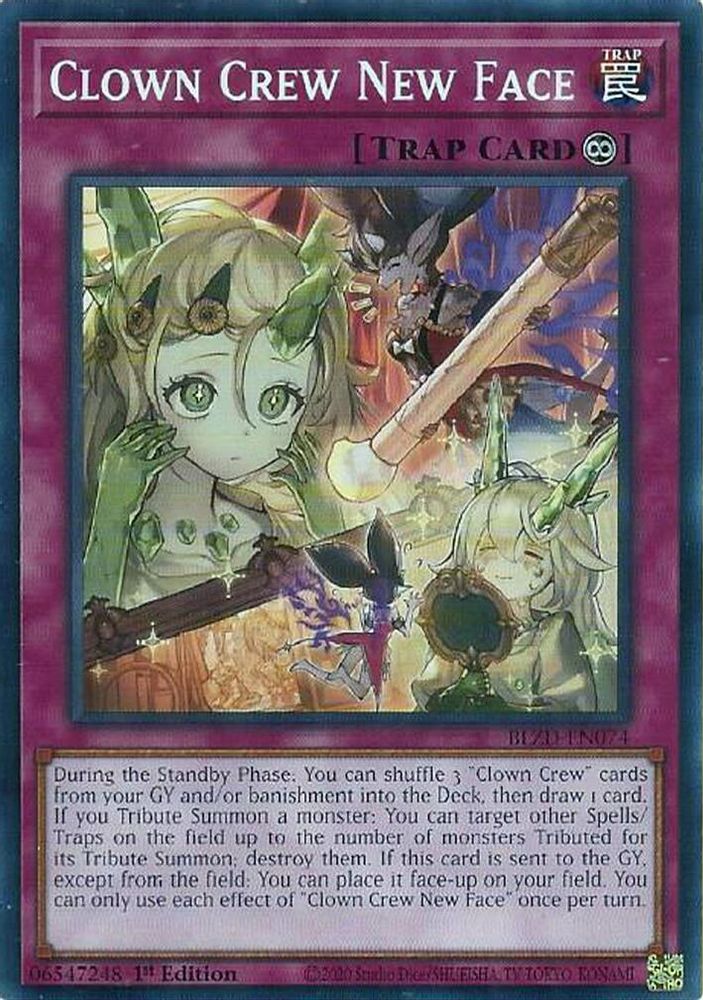 PLAYSET (3) 3x Clown Crew New Face - (BLZD-EN074) - Common 1st Edition