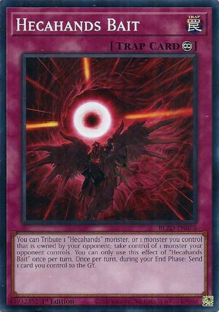 PLAYSET (3) 3x Hecahands Bait - (BLZD-EN075) - Common 1st Edition