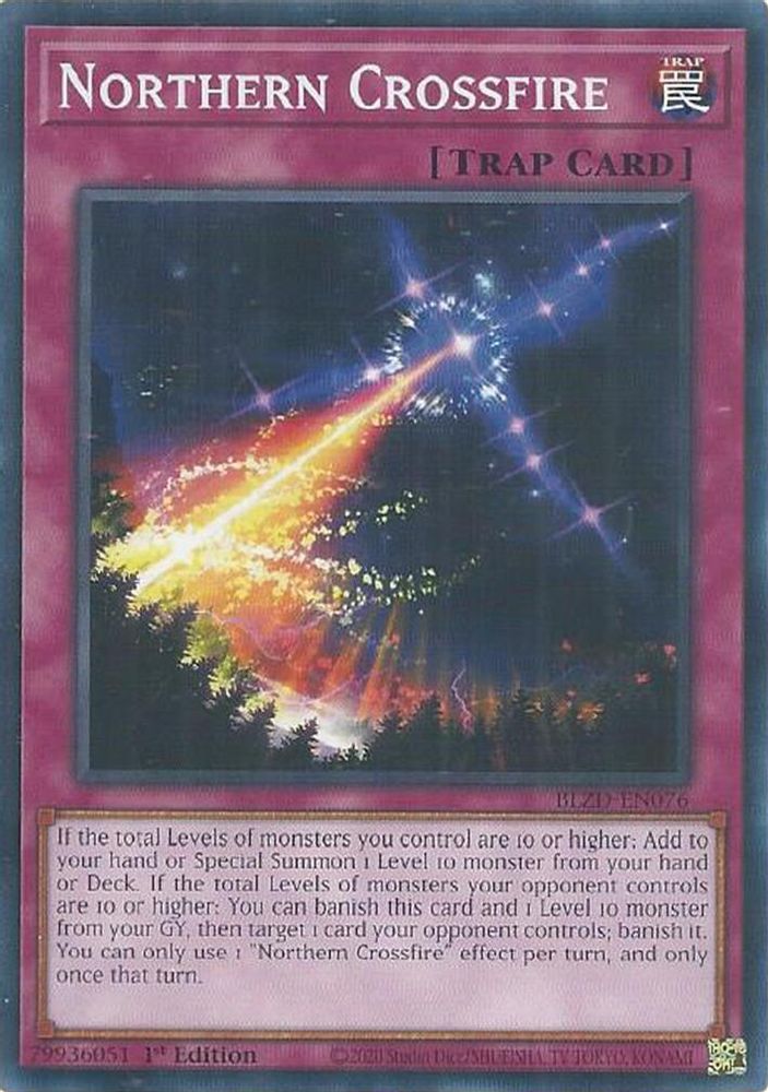 PLAYSET (3) 3x Northern Crossfire - (BLZD-EN076) - Common 1st Edition