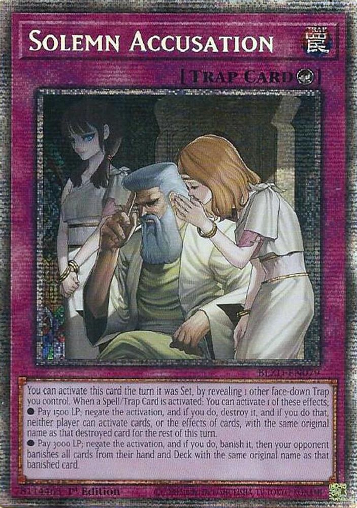 [STARLIGHT RARE] Solemn Accusation - (BLZD-EN079) - Starlight Rare 1st Edition