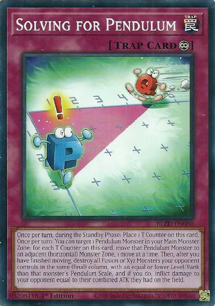PLAYSET (3) 3x Solving for Pendulum - (BLZD-EN080) - Common 1st Edition