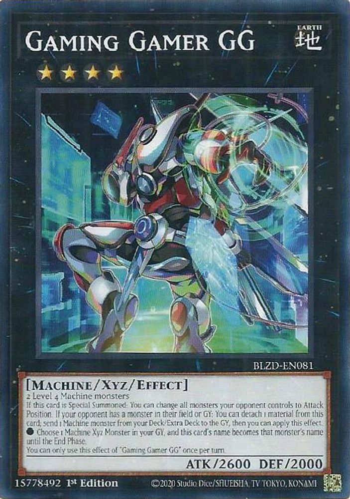 PLAYSET (3) 3x Gaming Gamer GG - (BLZD-EN081) - Common 1st Edition