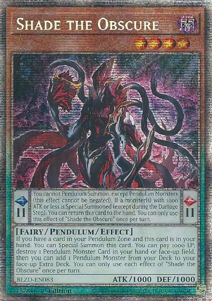 [STARLIGHT RARE] Shade the Obscure - (BLZD-EN083) - Starlight Rare 1st Edition