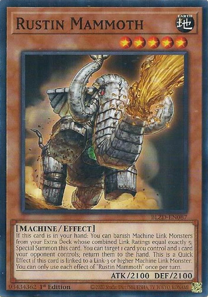 PLAYSET (3) 3x Rustin Mammoth - (BLZD-EN087) - Common 1st Edition
