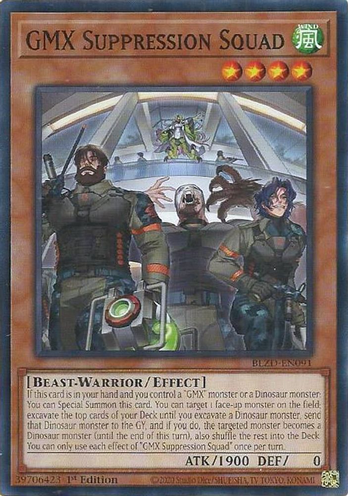 PLAYSET (3) 3x GMX Suppression Squad - (BLZD-EN091) - Common  1st Edition