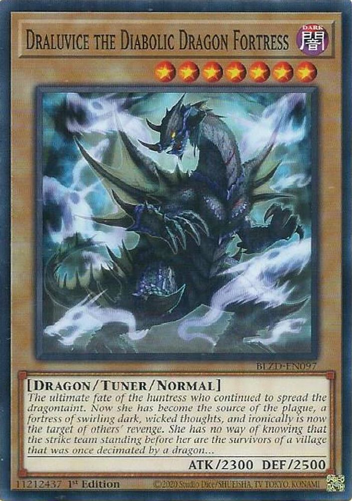 PLAYSET (3) 3x Draluvice the Diabolic Dragon Fortress - (BLZD-EN097) - Common  1st Edition
