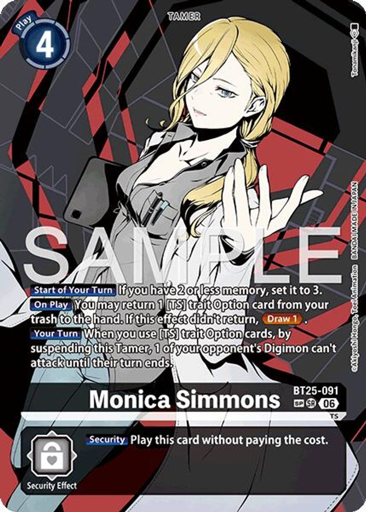 [ SP ] Monica Simmons (SP) (BT25-091) SR - Digimon Dual Revolution
