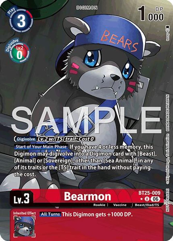 Bearmon - BT25-009 (Full Art) (BT25-009) Box Topper - Digimon Dual Revolution