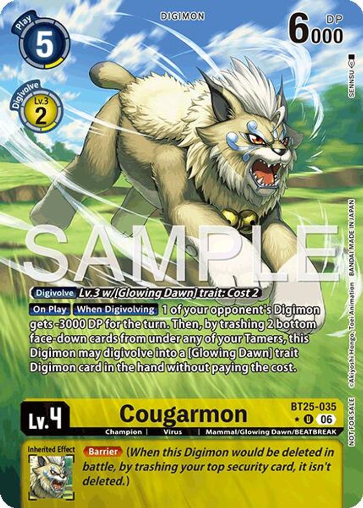 Cougarmon (Full Art) (BT25-035) Box Topper - Digimon Dual Revolution