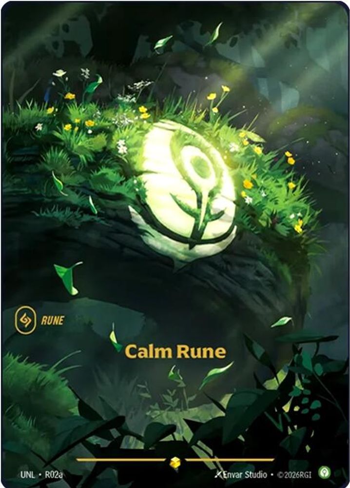 Calm Rune (Alternate Art) (R02a) - Riftbound Unleashed