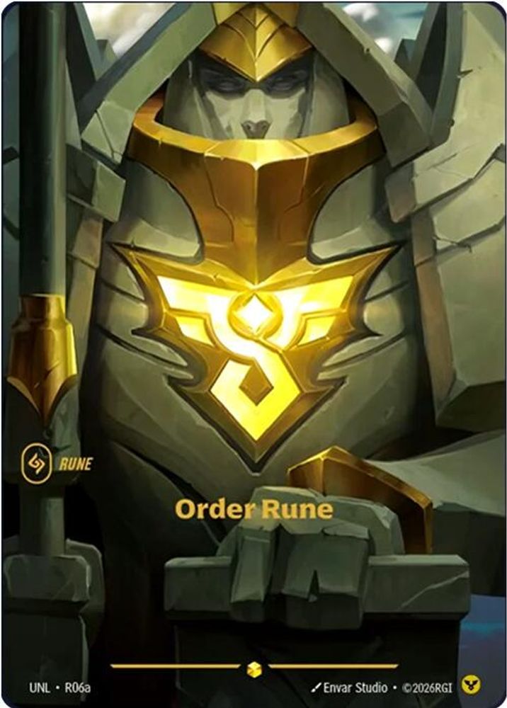 Order Rune (Alternate Art) (R06a) - Riftbound Unleashed