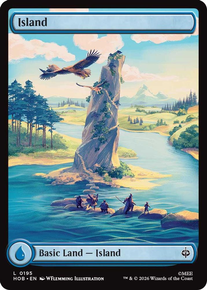 [FOIL] Island (0195) #195 - LAND HOB - The Hobbit