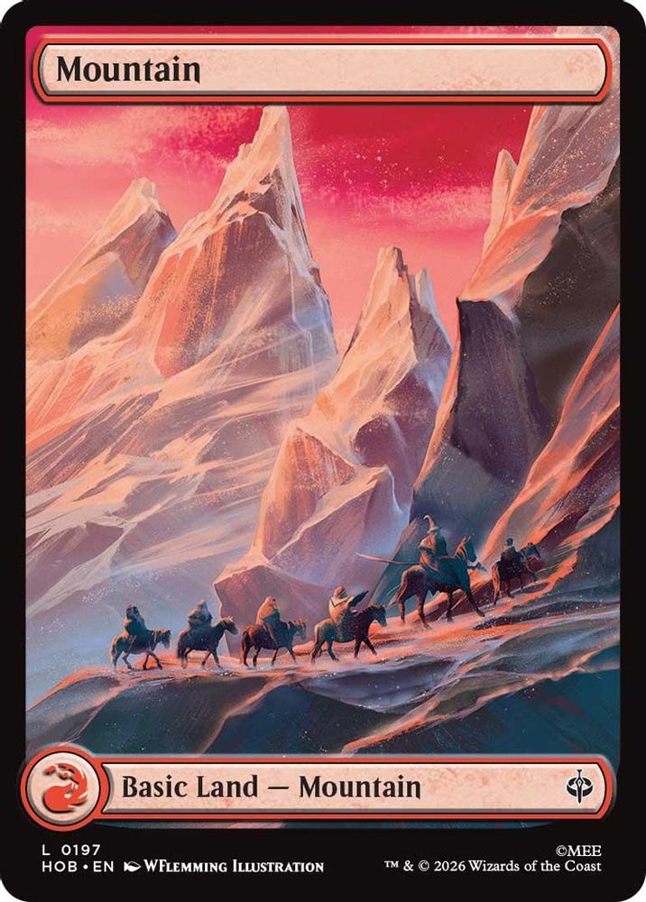 [FOIL] Mountain (0197) #197 - LAND HOB - The Hobbit