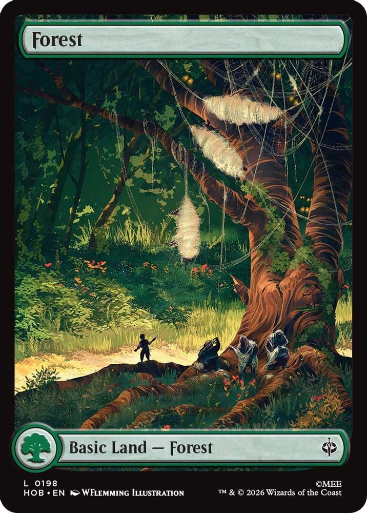 [FOIL] Forest (0198) #198 - LAND HOB - The Hobbit