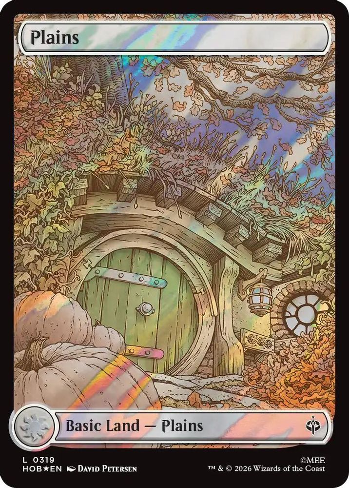 [FOIL] Plains (0319) (Surge Foil) #319 - LAND HOB - The Hobbit