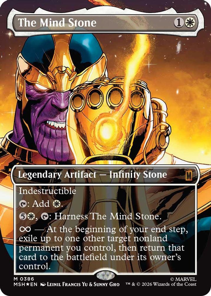 [FOIL] The Mind Stone (Borderless) #386 - MYTHIC MSH -  Marvel Super Heroes