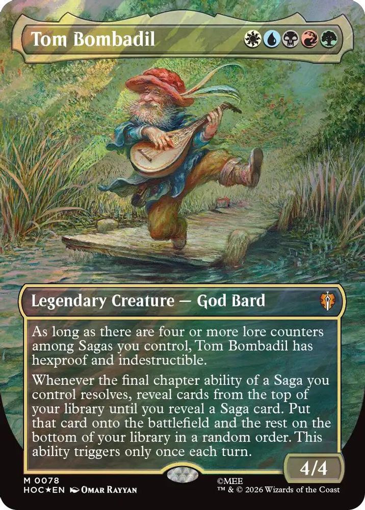 [FOIL] Tom Bombadil (Borderless) (Surge Foil) #078 - MYTHIC HOC - The Hobbit: Eternal-Legal