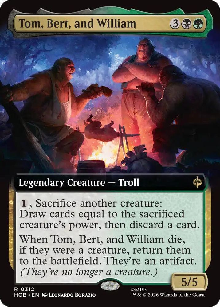 Tom, Bert, and William (Extended Art) #312 - RARE HOB - The Hobbit
